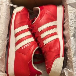 Adidas Samoa  Red and White Sneakers